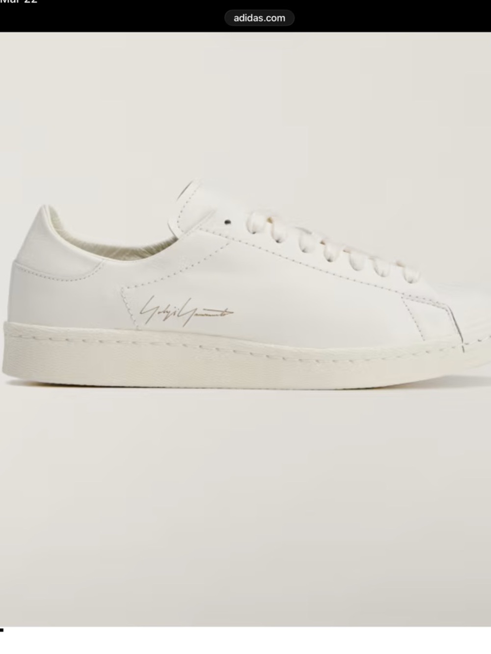 ADIDAS Y-3 SUPERSTAR YOHJI YAMAMOTO LEATHER SNEAKERS SIZE 8 - Picture 6 of 13